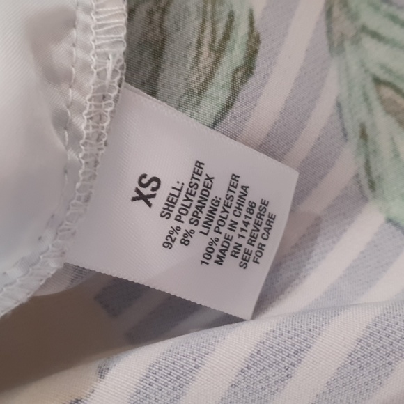 Roz & Ali Size XS (approx 8) Navy Blue and Yellow Striped Lemon Jacket - Picture 6 of 7